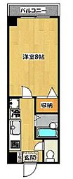 ラブラドール高井戸 1Kの間取図画像