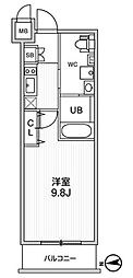 ALTERNA中野 1Kの間取図画像