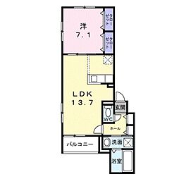 CASA SERENA 1LDKの間取図画像