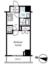 Verona 板橋本町 Lusso 2階1Kの間取り