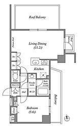 ルクレ上北沢ルネサンスコート 6階1LDKの間取り