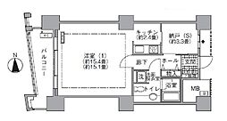 アクティ汐留 5階1SKの間取り