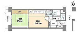 メトロハイツ東陽西棟 1LDKの間取図画像