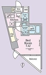 ＡＲＫＭＡＲＫ池袋本町 2階1Kの間取り