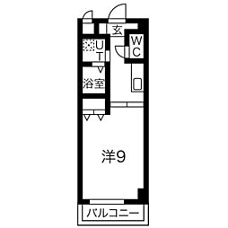 サザンクレスト堺 1Kの間取図画像