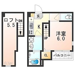 イロハ淀下津町 1Kの間取図画像
