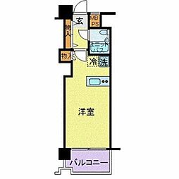 ジェイパーク目黒 ワンルームの間取図画像