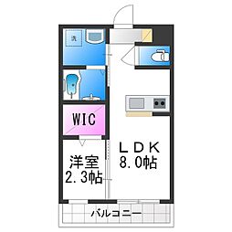 大阪市東住吉区西今川1丁目マンション 1LDKの間取図画像