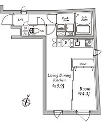 ATRIOFLATS板橋本町 1LDKの間取図画像