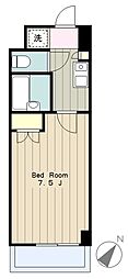 ABITAREEBINA 1Kの間取図画像