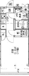 Lien 1Kの間取図画像