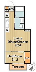 クレールドルネ 1LDKの間取図画像