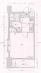 ピュアドーム博多21 1Kの間取図画像