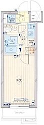ルーブル高田馬場 2階1Kの間取り