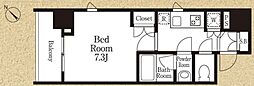 ラクラス浅草蔵前 1Kの間取図画像