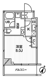 GRANPASEO巣鴨 1Kの間取図画像
