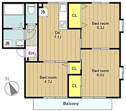 エクセルハイムB 2階