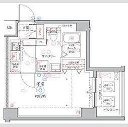 クレヴィスタ戸田 1Kの間取図画像