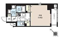 グランカーサ日本橋浜町 1Kの間取図画像