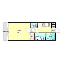 Z-MAISON伊勢原石田 1Kの間取図画像