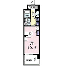 エストラット狭山 ワンルームの間取図画像
