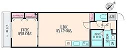 ミリアビタ稲毛東 1LDKの間取図画像