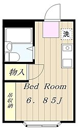 HOMES稲田堤 ワンルームの間取図画像