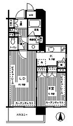 クラッサ元住吉 1LDKの間取図画像