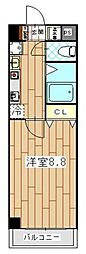 グランフォルム東林間 1Kの間取図画像