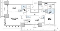 ブリリアタワー浜離宮 3LDKの間取図画像