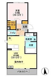 ナインベルク 1LDKの間取図画像