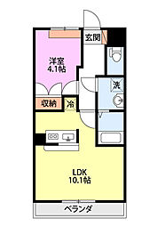 ルディーリベラ 1LDKの間取図画像