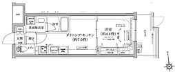 アイルグランデ中野ノースドゥーエ 1DKの間取図画像