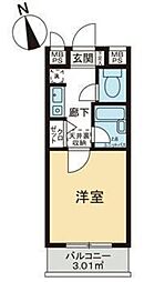 ライオンズマンション荻窪館 ワンルームの間取図画像