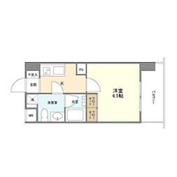 グランテール代々木 1階1Kの間取り