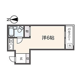 エール久我山 ワンルームの間取図画像