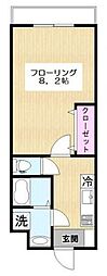 リベルテ駒込 1Kの間取図画像