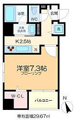 EMERAUDE 1Kの間取図画像