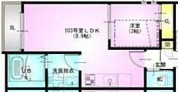 Avanti 小平 1階1LDKの間取り