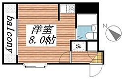 メゾン・ド・南大塚No.1 4階1Kの間取り