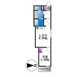 (仮称)諏訪1丁目共同住宅 1LDKの間取図画像