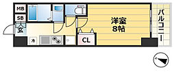 プロシード神戸元町 1Kの間取図画像