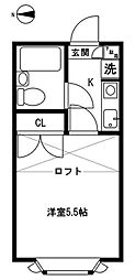 ハイムイマジン 1Kの間取図画像