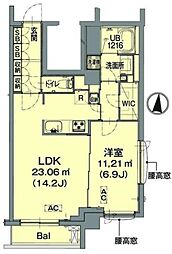 不二美屋III 1LDKの間取図画像