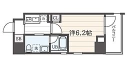 クレヴィスタ坂東橋III 1Kの間取図画像