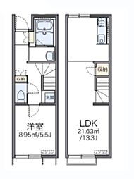 レオネクストSeaSON 1LDKの間取図画像