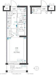 川崎市高津区千年マンション 1Kの間取図画像