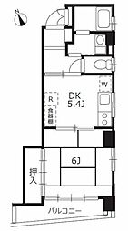 テイスティハイツ 1DKの間取図画像