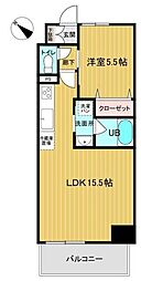 LuceVII 1LDKの間取図画像