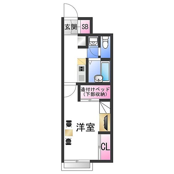 和歌山県和歌山市中島(賃貸アパート1K・1階・23.61㎡)の写真 その2